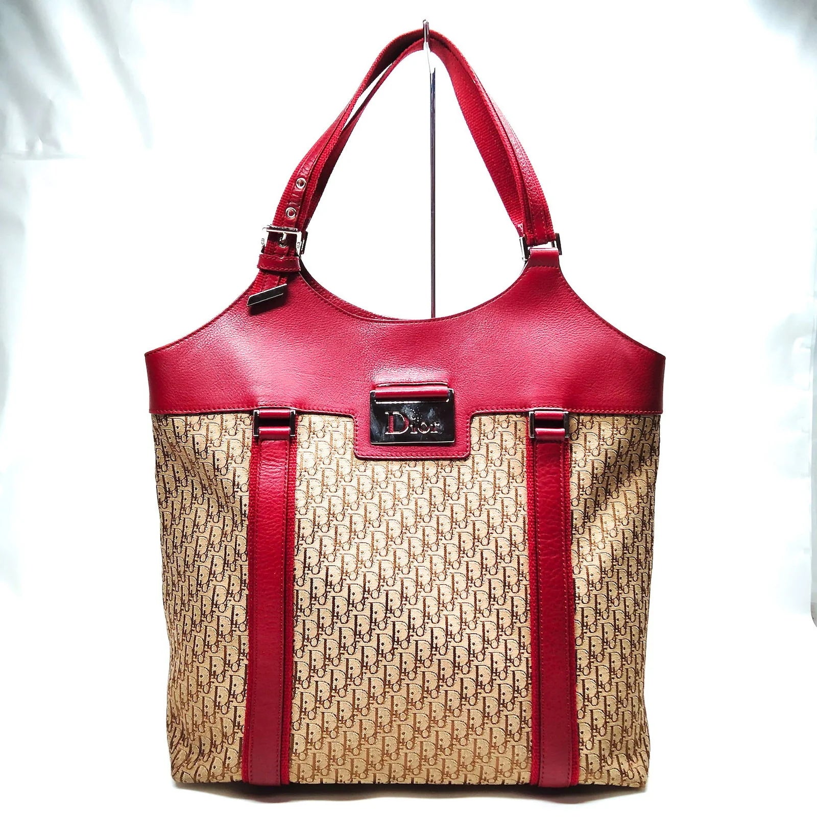 Christian Dior Hand Bag Brown Canvas (Authentic Pre-Loved)