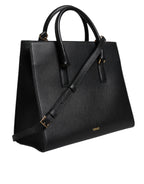 Versace Black Large Leather Top Handle Shoulder Crossbody Bag