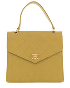 Chanel Yellow Caviar Leather Kelly Flap (Authentic Pre-Loved)
