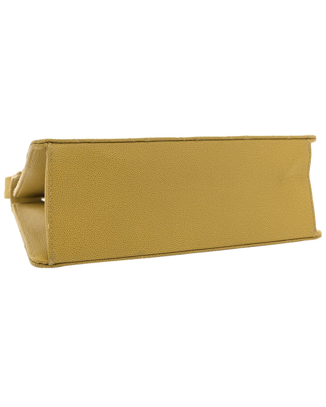 Chanel Yellow Caviar Leather Kelly Flap (Authentic Pre-Loved)