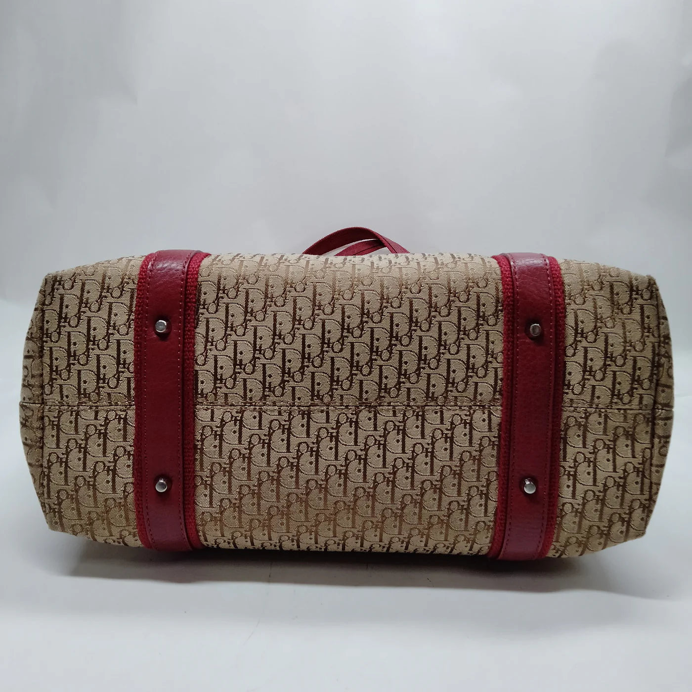 Christian Dior Hand Bag Brown Canvas (Authentic Pre-Loved)